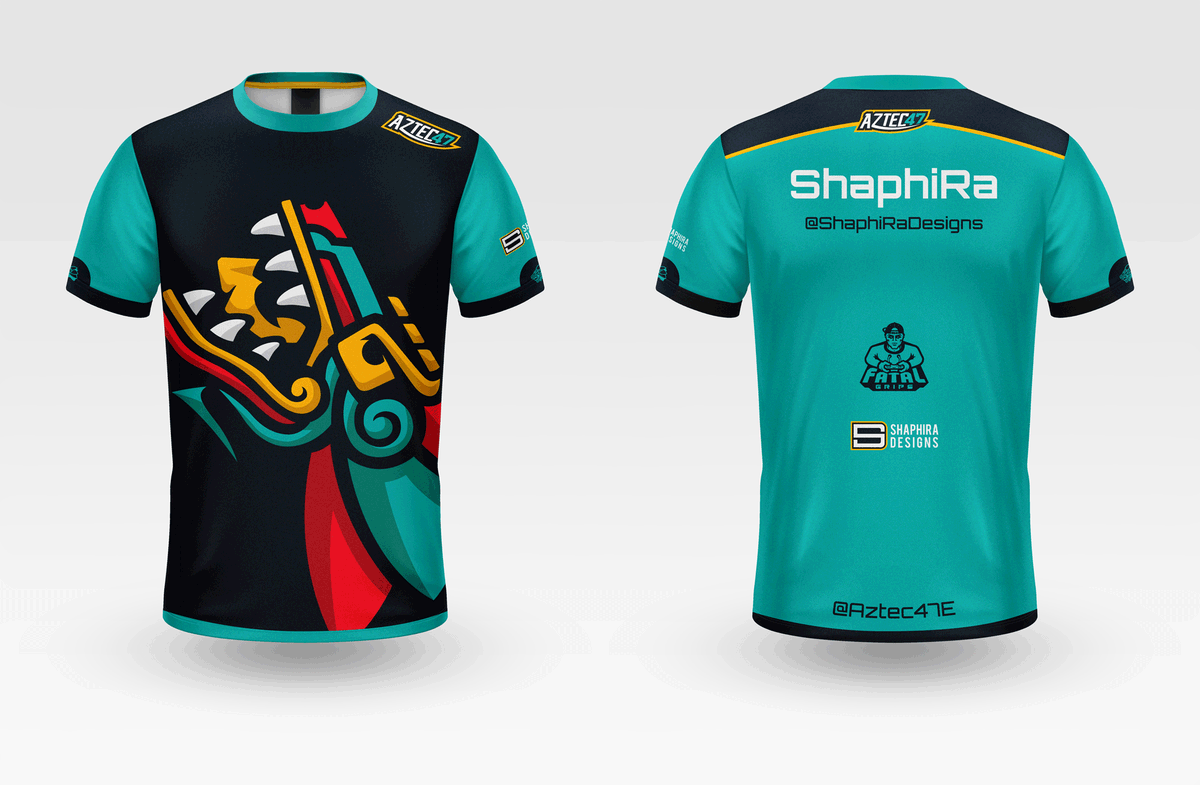 Aztec47E's tweet photo. Hola guerreros estamos muy orgullosos de presentar nuestra primera y nueva armadura que portaran los elegidos.
Una mención especial para nuestro diseñador @ShaphiRaDesigns que hace unos trabajos increíbles gracias.
@FatalGrips
#jersey #esports #GOAZTEC47 https://t.co/cITY6zdv7f
