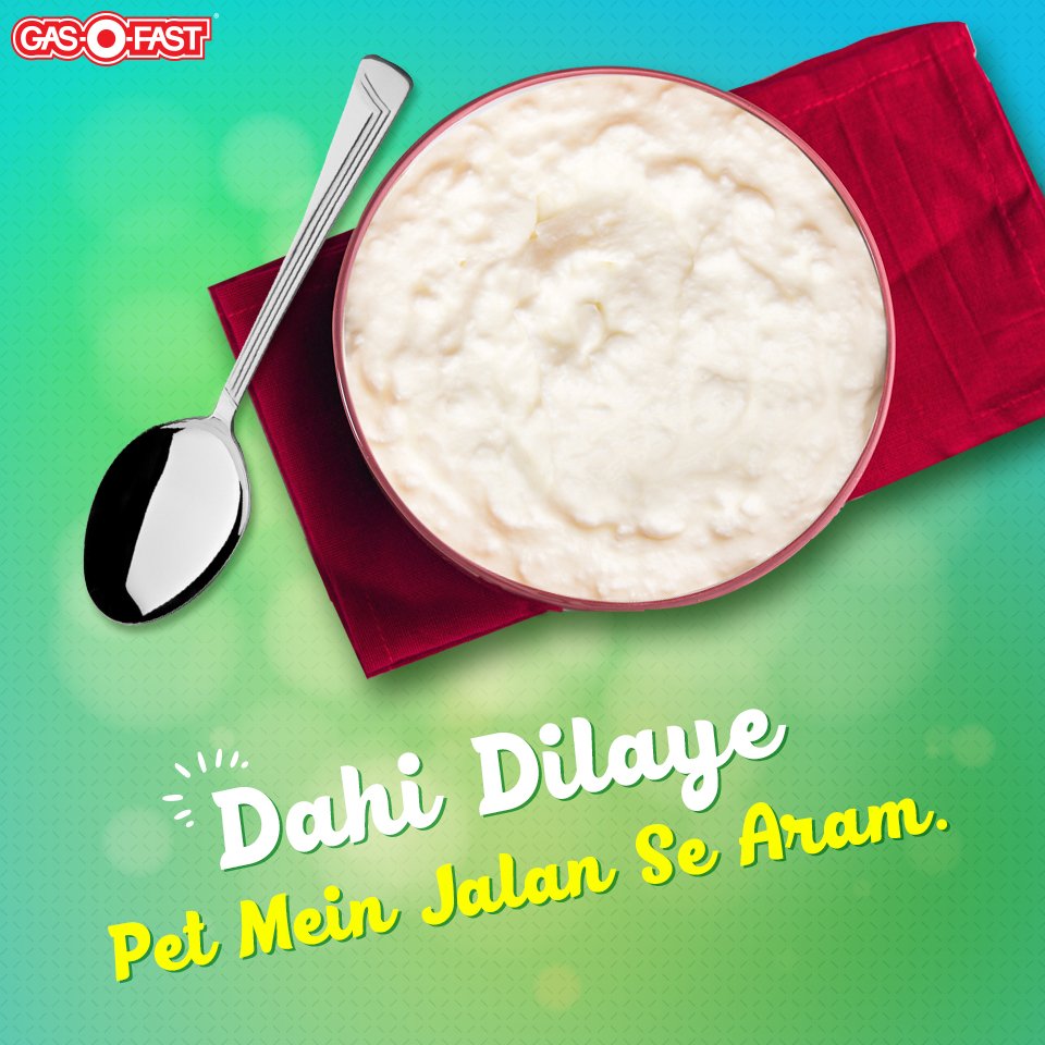 GasOFast's tweet photo. Khane mein mirch se hui pet mein jalan? Dahi khao, aur acidity bhagao. #GasOFact #GasOFast https://t.co/jWZ6HaaRdX