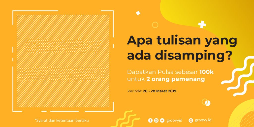 Hai guys! Yuk ikutan lg  #GroovyGiveAway caranya gampang bgt😉
-Follow akun Twitter <a href="/groovyid/">Groovy Internet</a> <a href="/idcolo/">idcolo</a> <a href="/nusanet/">E</a> 
-Retweet dgn jawaban &amp; Mention ke 5 teman kalian
-Groovy is happy , tuliskan "happy" menurut versi kamu apa?🙂
-Berikan hashtag #GroovyGiveAway #internet #pakegroovyaja