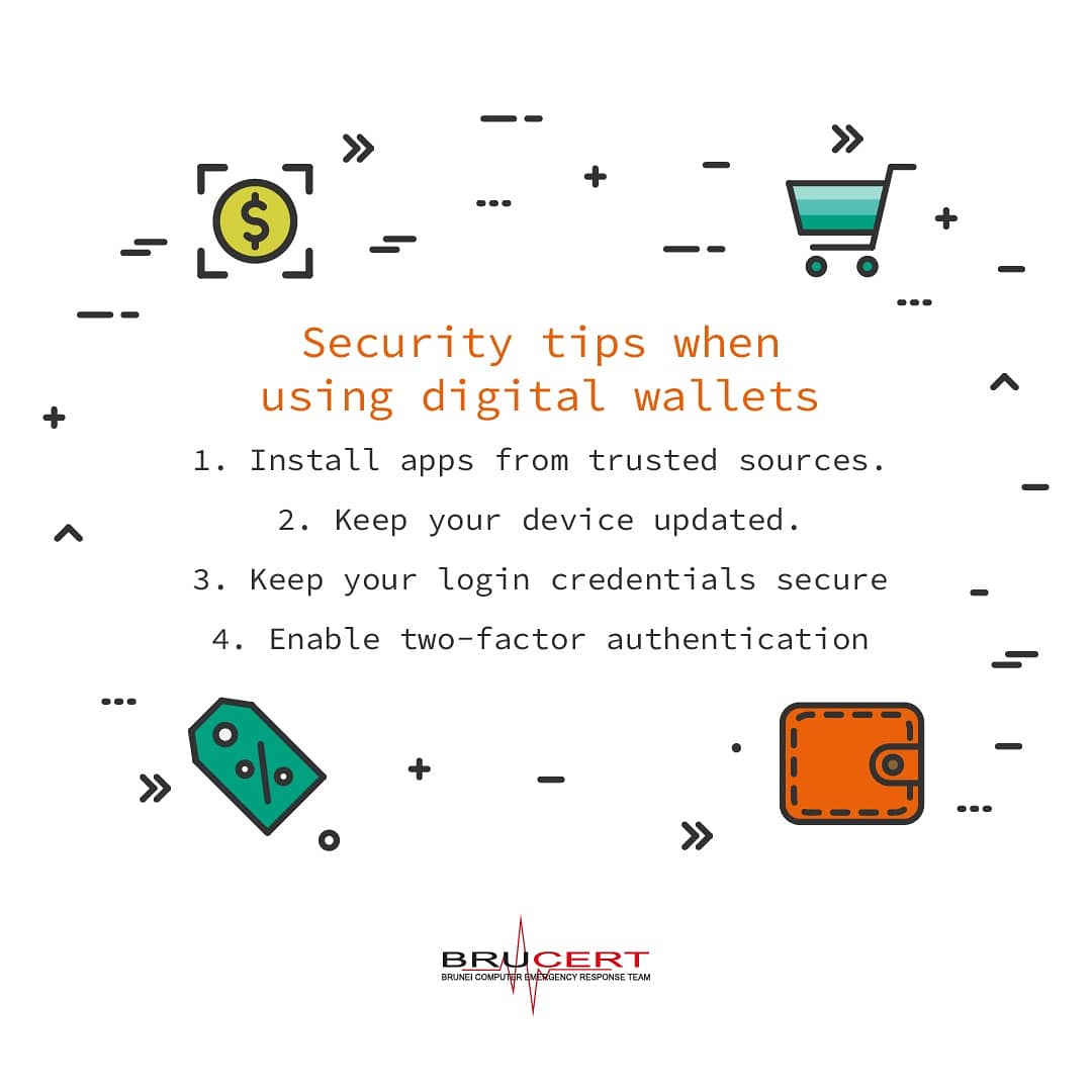 BruneiCERT's tweet photo. Do you think Digital Wallets are the future of making payments? Or do you still prefer the traditional way?

#digitalwallet #modernwallet #secureyourpersonalinfo #SecureVerifyConnect #SVC #brucert #itsecurity https://t.co/LniSaKFDv5