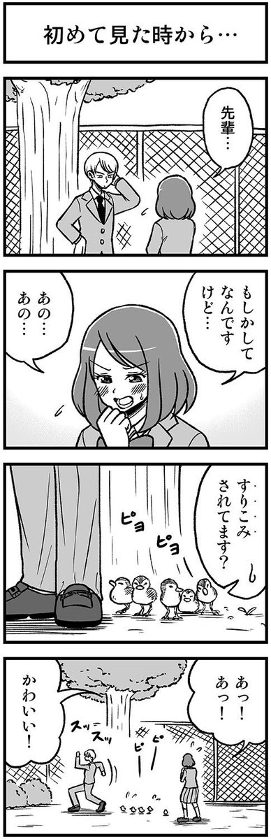 気になる先輩の4コマ　#渡りに船4コマ 