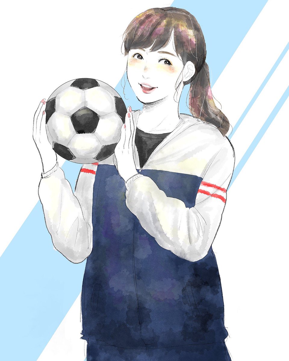 サッカー部のマネージャー 絵描きさんとつながりたい 絵 そとこのイラスト