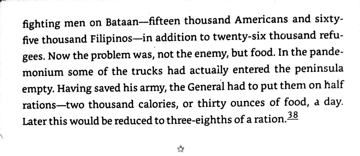 MacArthur’s successful retreat to Bataan, and his failure to bring enough supplies for his troops there.