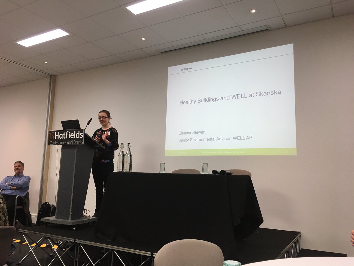 mattmannion26's tweet photo. Eleanor Stewart, our WELL AP at @SkanskaUKplc presents the work we do @SkanskaUKplc and @SkanskaGroup on Healthy Buildings and WELL at the @SupplyCSSchool #SCSDay https://t.co/6Q9Xdw5xbd