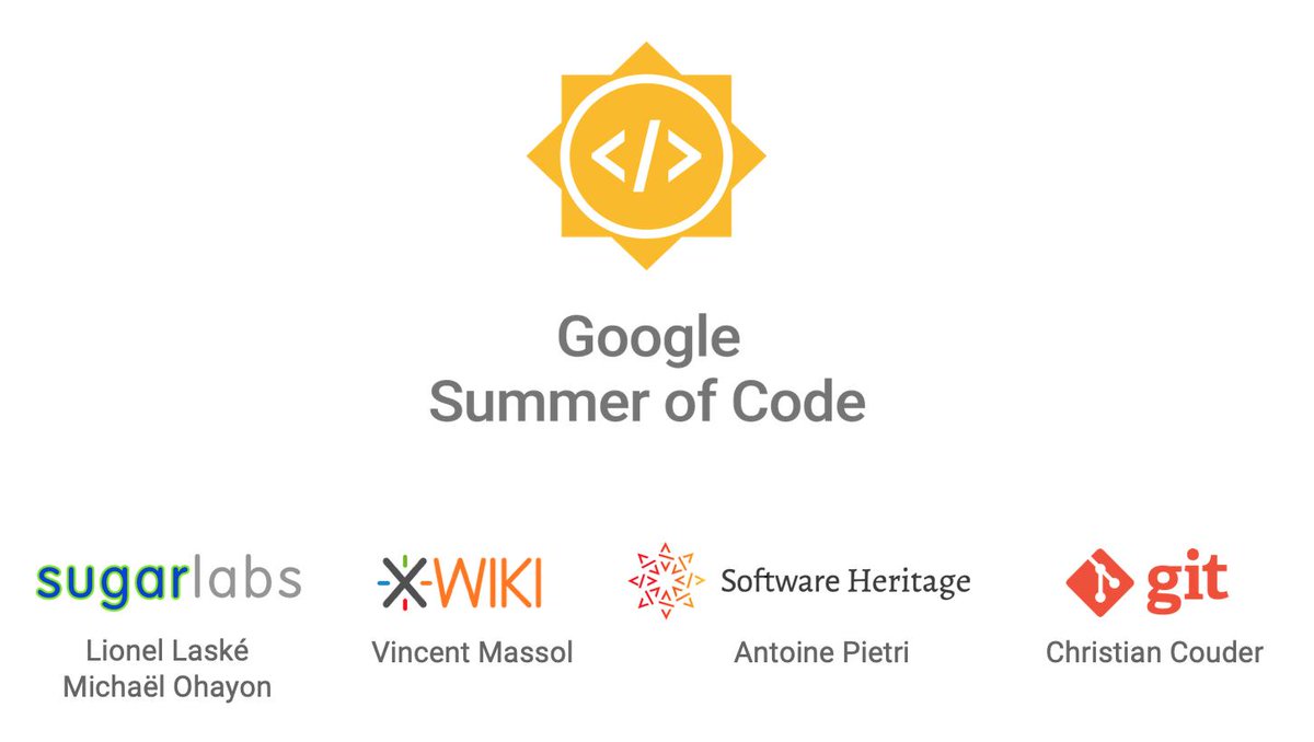 lionellaske's tweet image. J'organise demain sur le campus Parisien @EPITA et @Epitech une conférence sur le #GoogleSummerOfCode pour tout savoir sur ce programme et comment y participer. Seront présents 4 organisations qui participent: @sugar_labs, @XWiki, Git et @SWHeritage. Rdv en Amphi 401 à 17h30.