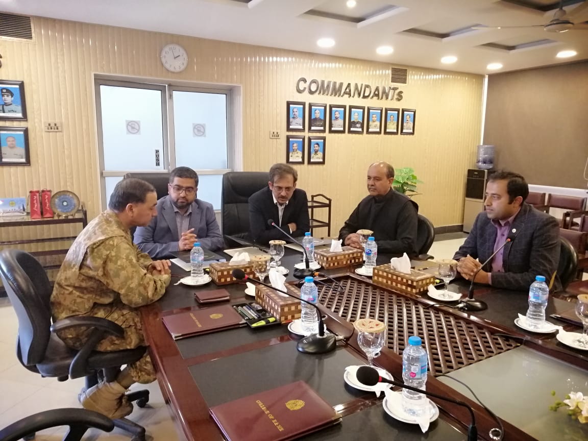 TARGET_PVT's tweet photo. NUST-EME and Ali Akbar Group signed an MOU to develop and commercialize the latest modern technologies which are being used in precision making agriculture. (L to R ) Brig.Tariq Javaid, Dr. Saad Rehman , Waqas Shujait Khan, Abdul Nasir and Dr.Mohsin are seen in the picture. https://t.co/LHtUjvczWt