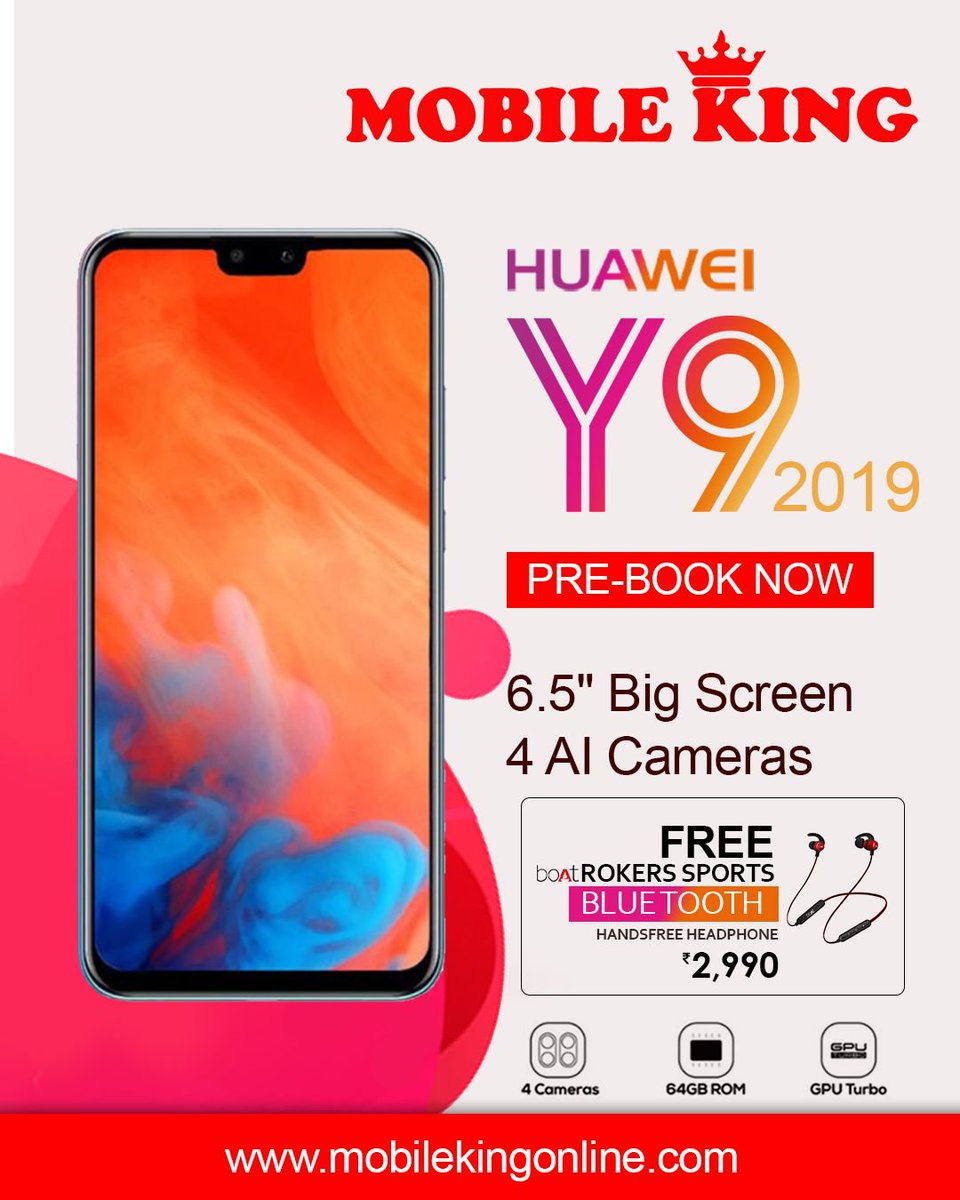 MobileKing_EKM's tweet photo. 6.5" FullView Display1 Fully Extraordinary
2340 x 1080 high resolution and vivid detail will deliver new 
horizons of visual immersion with a 19.5 : 9 display ratio.

Pre-order Now!!!
#HuaweiY9 #MobileKing #PreBook #Kochi https://t.co/DH2CcYCjzh