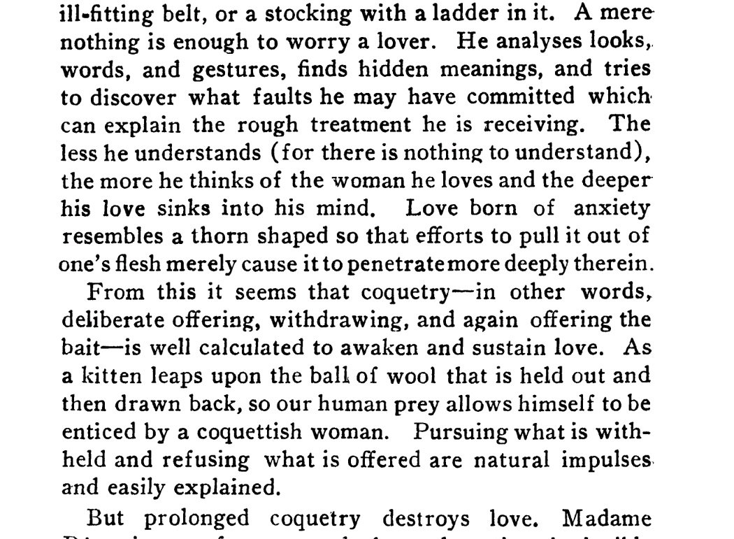 Yet love not only conquers; he, she, or it oppresses, teases, and torments. Unfavorably compared by some flattering suitors to certain of his lovelier mortal incarnations, Eros is sometimes also said to suffer from the passion he provokes.-- Puerilities