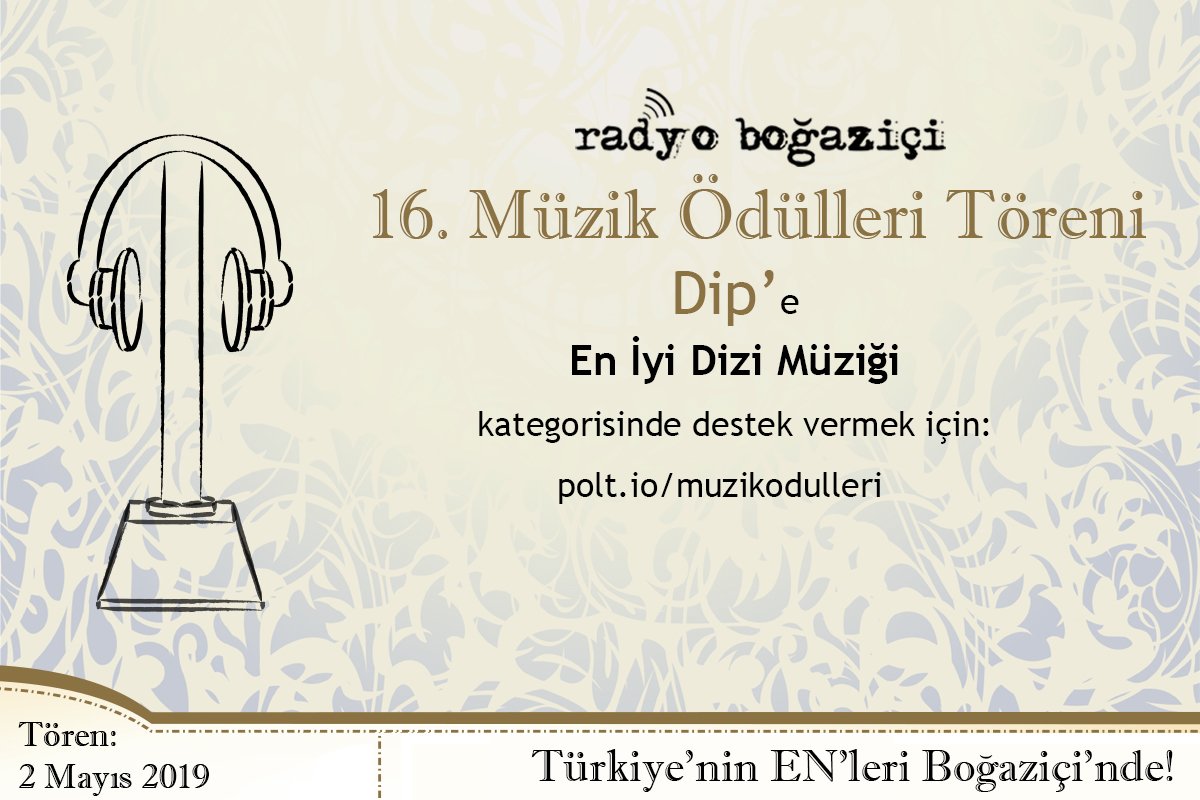 Radyo Boğaziçi Müzik Ödülleri’nde dizimiz Dip En İyi Dizi Müziği kategorisinde aday! Destek vermek için oylama linkine buradan ulaşabilirsiniz :  polt.io/muzikodulleri