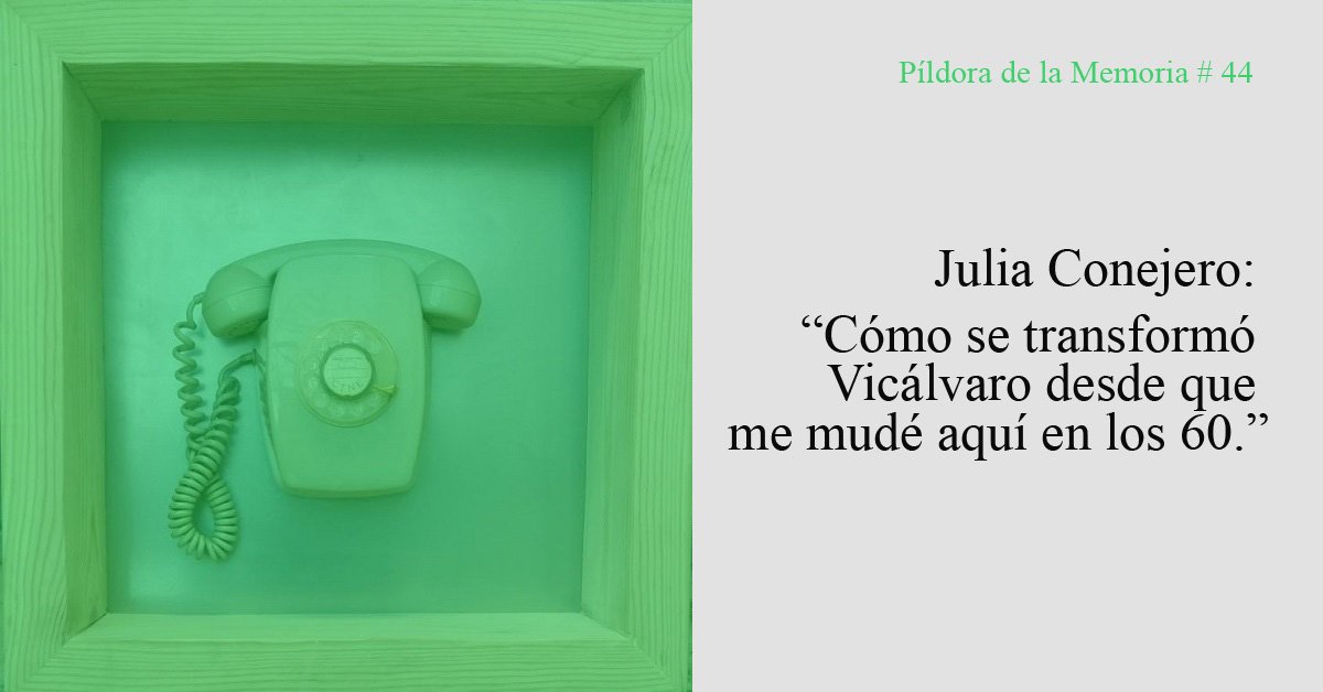 IM_Vicalvaro's tweet photo. Julia Conejero, vecina de Vicálvaro desde hace más de 50 años, repasa cómo era el barrio cuando llegó y cómo se ha ido transformando su paisaje.
https://t.co/DL5npefOLA @intermediae @DiegoSabanes #ImaginaMadrid @asociación @VicusAlbus_VA @Entretejiendo_v https://t.co/3hCnGKgKAn