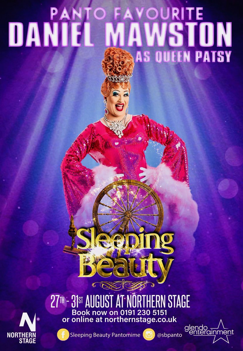 DamePatsyUK's tweet photo. I’ve always wanted to be a Queen 😁👑 Summer panto, ‘Sleeping Beauty’ at @northernstage how exciting!!! #panto #damepatsy https://t.co/wIFFvAJgeD