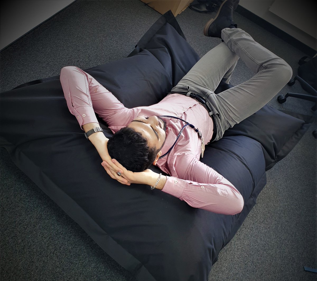 lht_sari's tweet photo. Welcome in our team! Six more beanbags will support your recovery at our chill out area # aviationhackathon!  @tuBraunschweig @lht @BastiLht @LufthansaMoritz @TUHamburg @unihh @FHWedel https://t.co/EzKaOiUmko