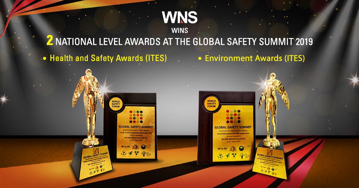 keshav_murugesh's tweet photo. Proud to announce that our efforts to safeguard the environment and promote health &amp; safety have won us national recognition at the Global Safety Summit 2019. WNS has won The National Level Awards in 2 categories - Environment Awards (ITES) 2019 and Health &amp; Safety Awards (ITES) https://t.co/LcEt5NWp8e