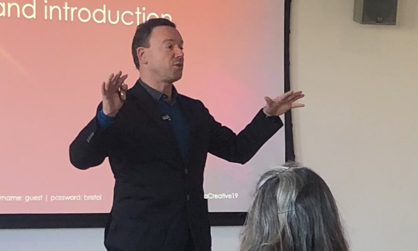 CultureGroup's tweet photo. We’re at the Creative Economy Summit in Bristol with @nesta_uk, talking ‘Alternative Futures’ and how to use tech to amplify human creativity (w/ @geoffmulgan @bbcstudios @GreenManFest @wshed @GoogleUK) https://t.co/45UQ7nnLgO