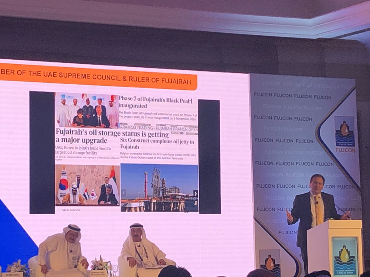 DanielColover's tweet image. “Fujairah is to bunkering what Hollywood is to movies” Mike Muller director at Vitol tells #fujcon attendees in Fujairah