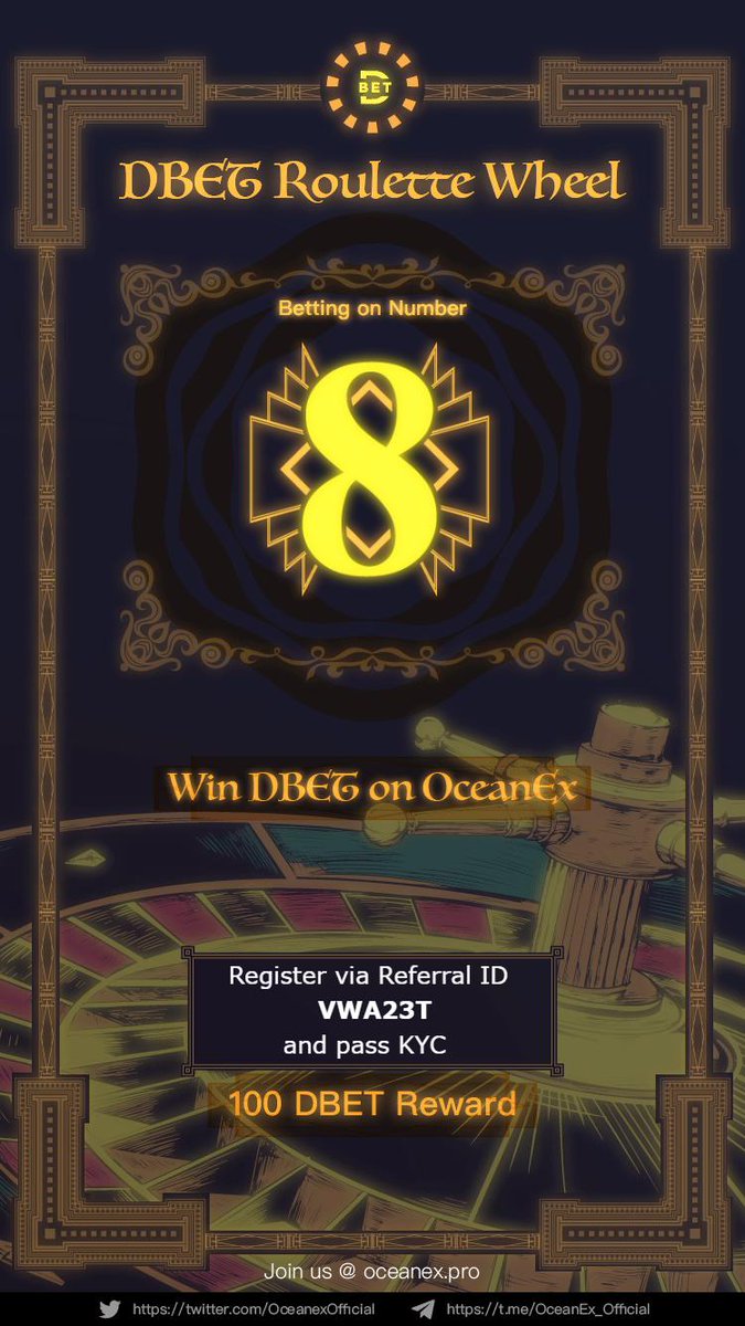 Oo16980927's tweet photo. “https://t.co/QxZ9Cw45mL is an open-source peer-to-peer gaming platform. Its token DBET is listed on https://t.co/c22O9kTfvL now.”hashtag #WinDBETonOceanEx, @OceanexOfficial. https://t.co/8YVqKJGqWC