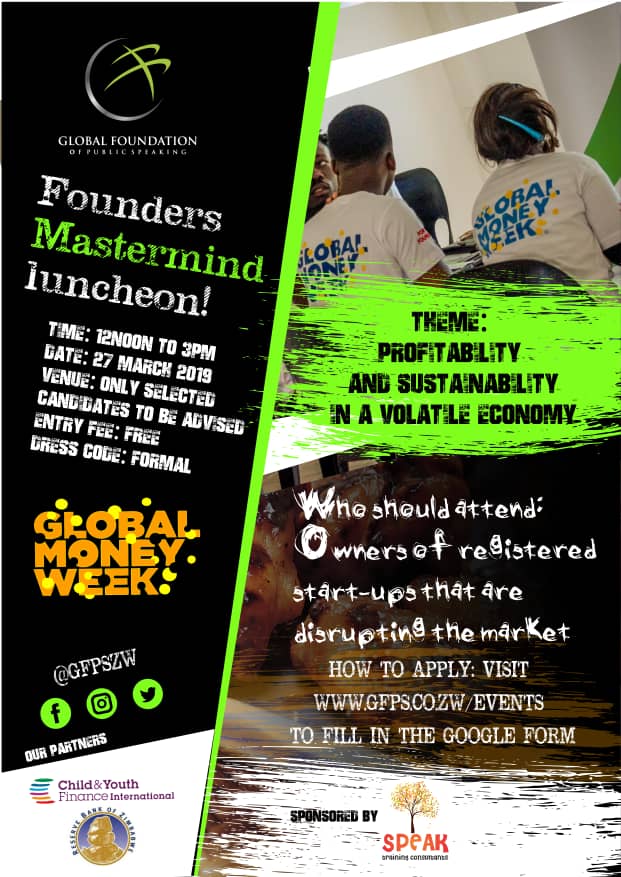 NSAAZimbabwe's tweet photo. Are you leading a youth organisation and need capacity enhancement on keeping your institution afloat in a volatile economy? This may be the event for you. @NAYOZimbabwe @MrNtandoKhumalo @FLWZambia @TelOneZW @StanbicBankZW #GlobalMoneyWeek2019 https://t.co/8xhwzDGFzi