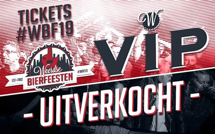 W_bierfeesten's tweet photo. VIP uitverkocht! Gewone tickets wel nog beschikbaar, maar wees er snel bij! 
https://t.co/0m0IMQq2g9
#WBF19 https://t.co/QvVsHOsr9X