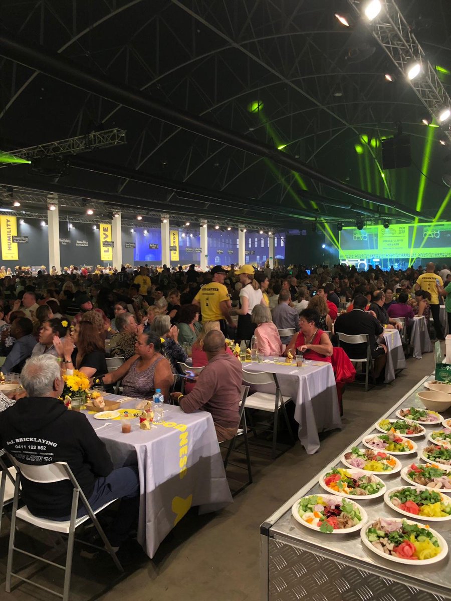 Team Shangri-La at <a href="/OzHarvest/">OzHarvest</a> #CEOCookoff which raised 2.5 million and counting for vulnerable Australians!  Exec Pastry Chef <a href="/ANNAPOLYVIOU/">ANNA POLYVIOU</a>, GM Philippe Kronberg and our pastry team created "Strawberry Pop" trifle as part of the gourmet meal. ceocookoff.com.au
