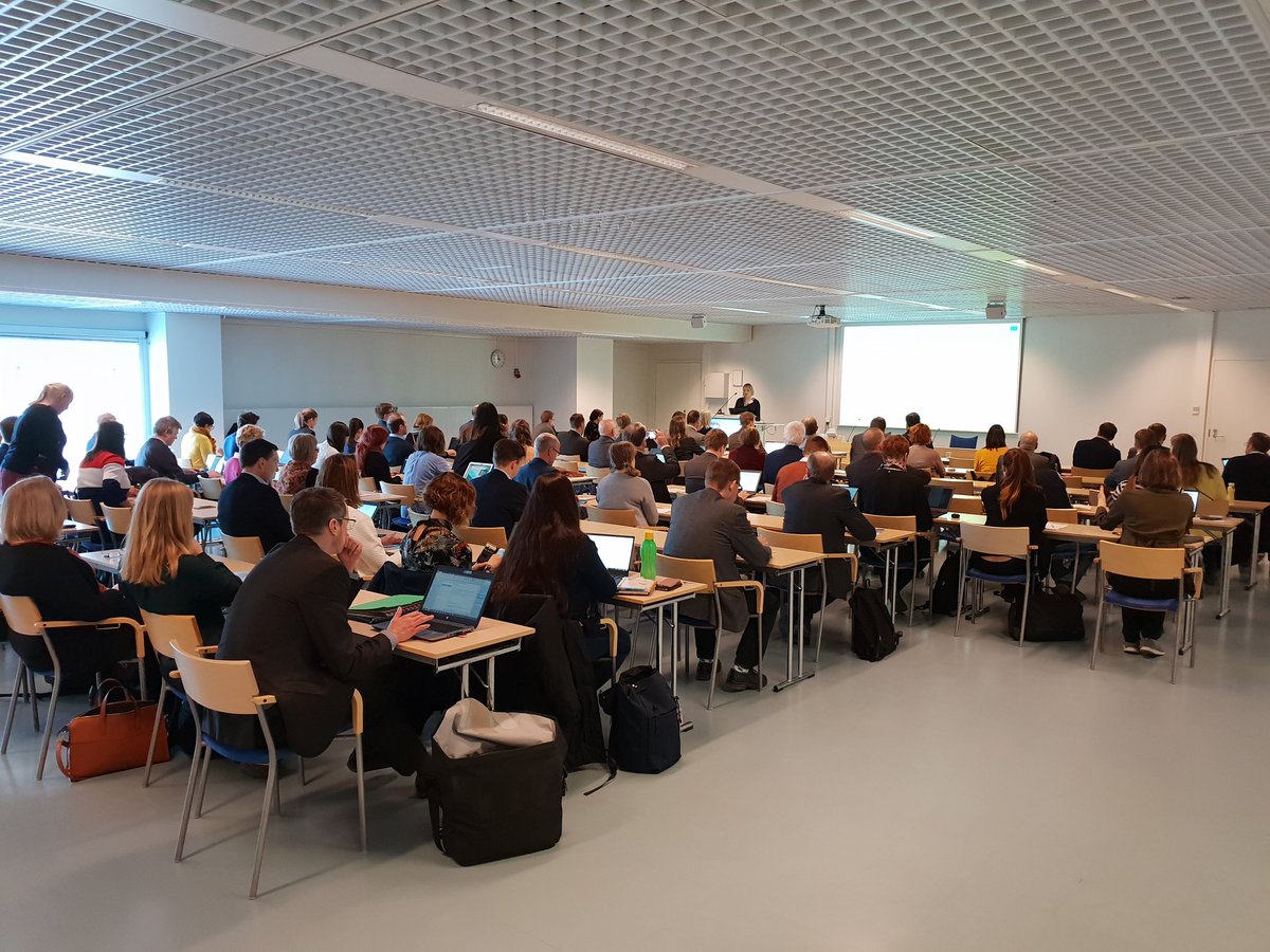 Johanna Leino from BIF opening the #BSRStarsS3 final seminar 'Specialising in bio and #circulareconomy economy in the Baltic Sea Region'. Full house in Tampere Hall.