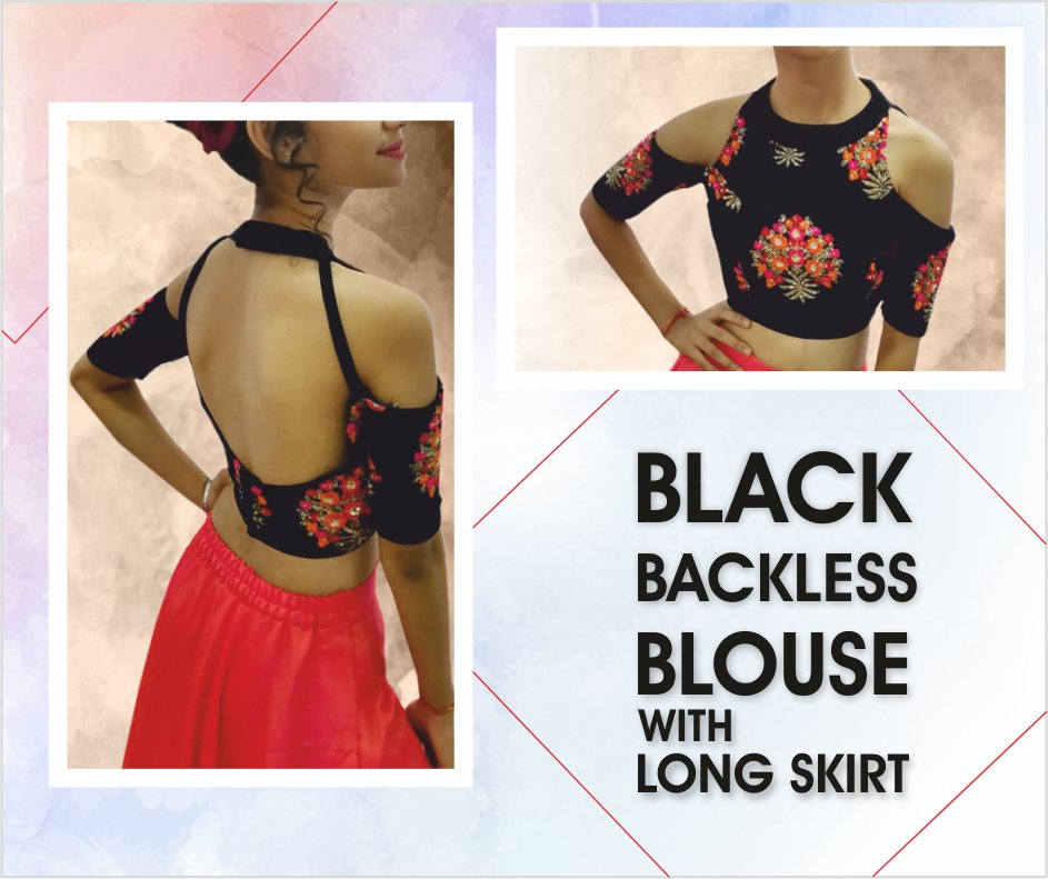 Black Backless Blouse