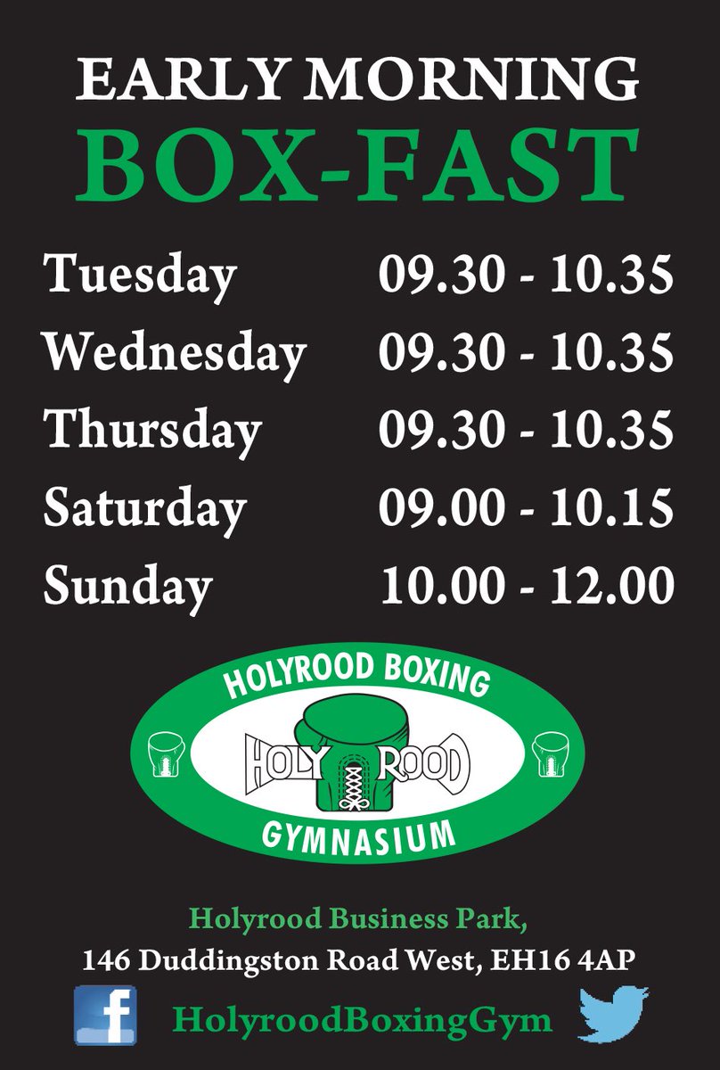 holyroodboxing's tweet photo. Day off ? ..or Open Diary?
To Get You #FIT and in #SHAPE feeling #GREAT Faster by #Training in the #Mornings
The 930am #BOXFAST Class
121 Pad Work / Bag Punching / Skipping Ropes / Abdominals... with proper Boxing Instruction
(non contact fitness / skills) https://t.co/O47tdaghwZ