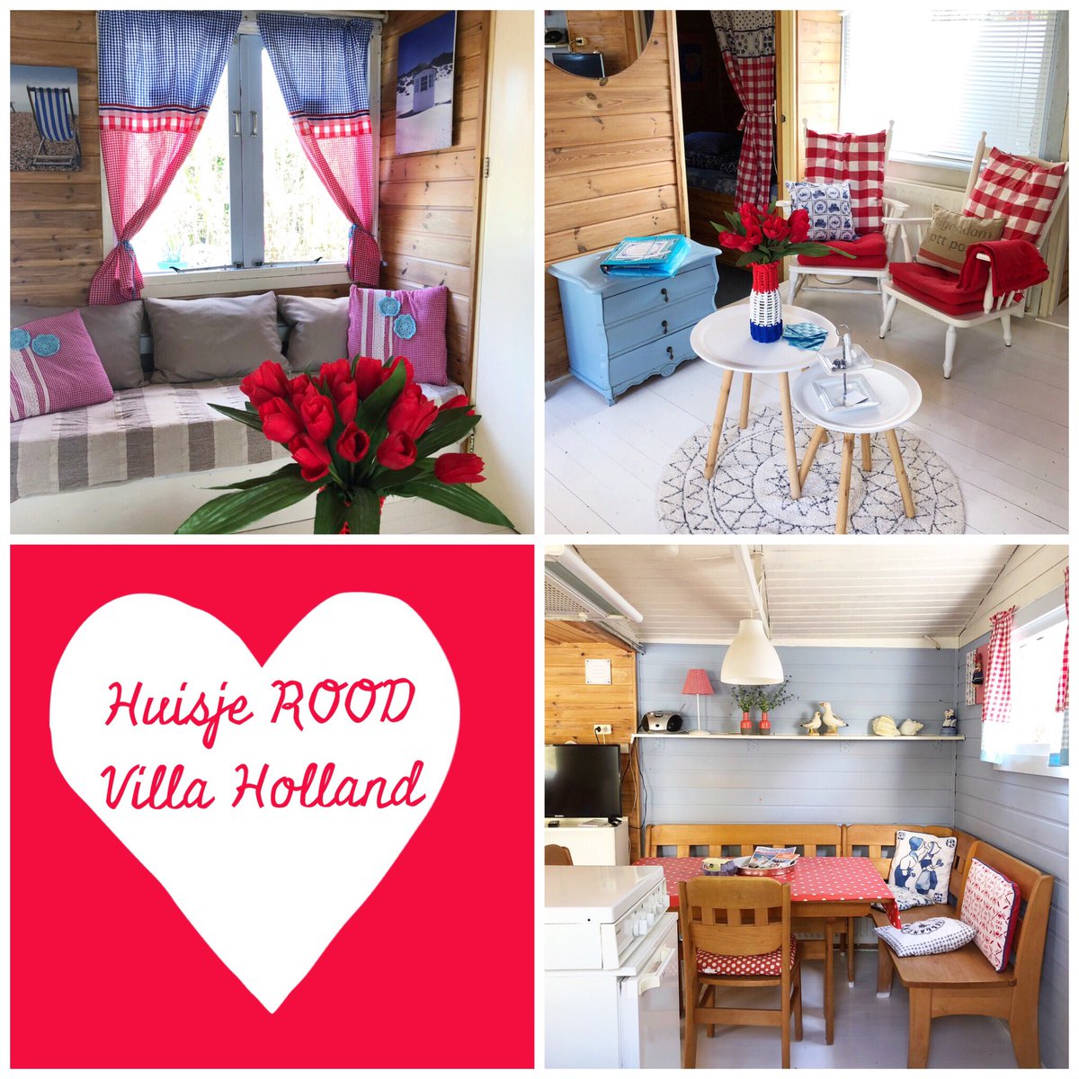 We zijn weer begonnen! De eerste gasten verblijven in Huisje Rood❤️Ook logeren in ons kleinste huisje? Link in profiel #tinyhouse #vakantiehuisje #aandekust