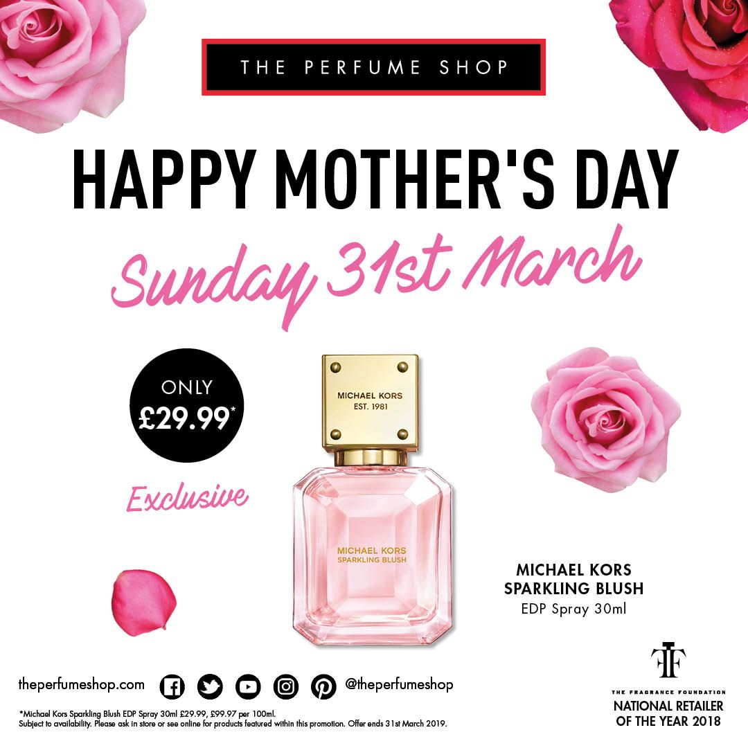 abbeycentre's tweet photo. Michael Kors Sparkling Blush, £29.99 at @ThePerfumeShop (until Sunday 31st March)
#theperfumeshop #tpssc #tpsoffers #perfumedeals #perfumeoffer #mothersday https://t.co/gb8yIXVMs8