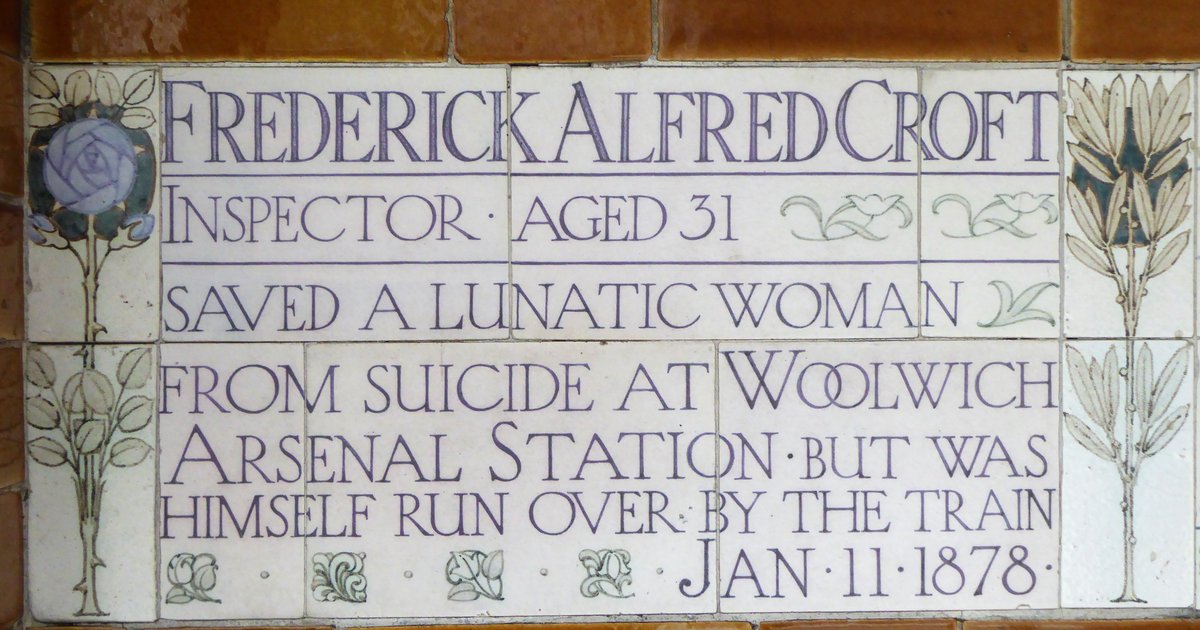 From a recent visit to #GFWatts Memorial to Heroic Self Sacrifice at Postman's Park in the City of London. After #WilliamdeMorgan designed and made first four tiles, #RoyalDoulton took over production, #TilesonTuesday @tilesocorguk @potteriestiles @Joseamey