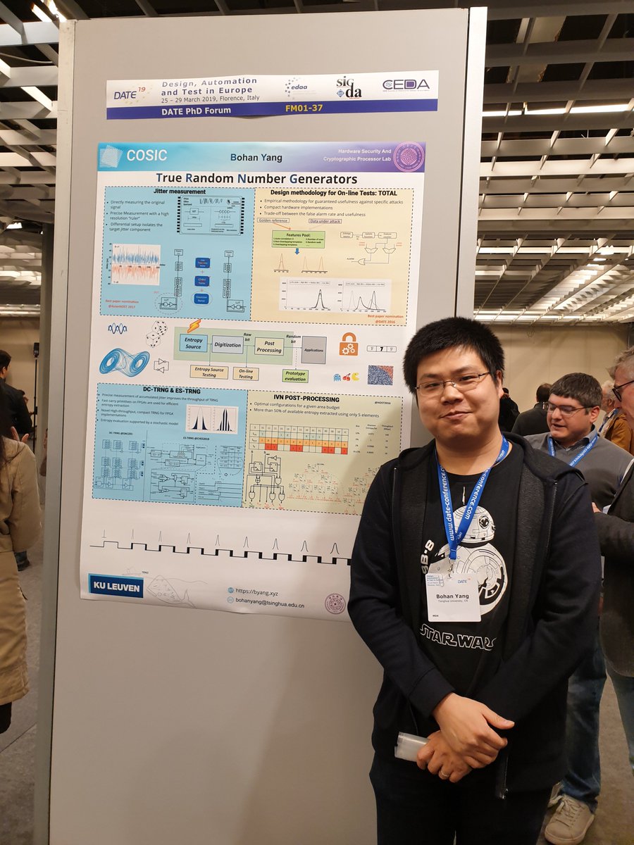 CosicBe's tweet image. Bohan Yang giving a poster presentation at #DATE2019 in Florence #DATEconference
date-conference.com/conference/eve…