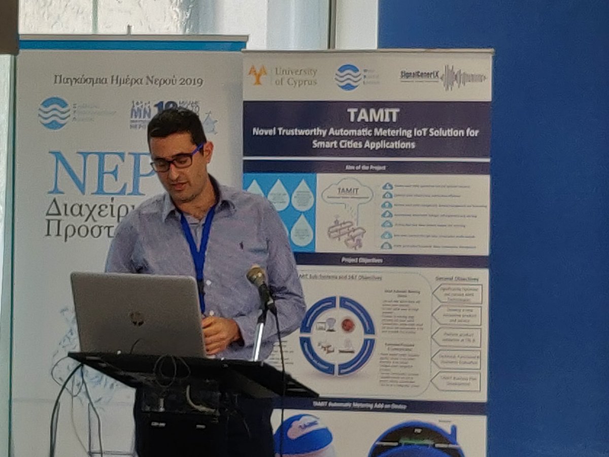 KIOSCoE's tweet photo. On 22/03/2019, the Water Board of Limassol celebrated the #WorldWaterDay2019.  Dr. Demetris Eliades @eldemet , Dr. Nicolas Nicolaou @nicolaoun and Marios Milis @mariosmilis talked about intelligent water networks and water resource management. https://t.co/4yP6I7O6OV