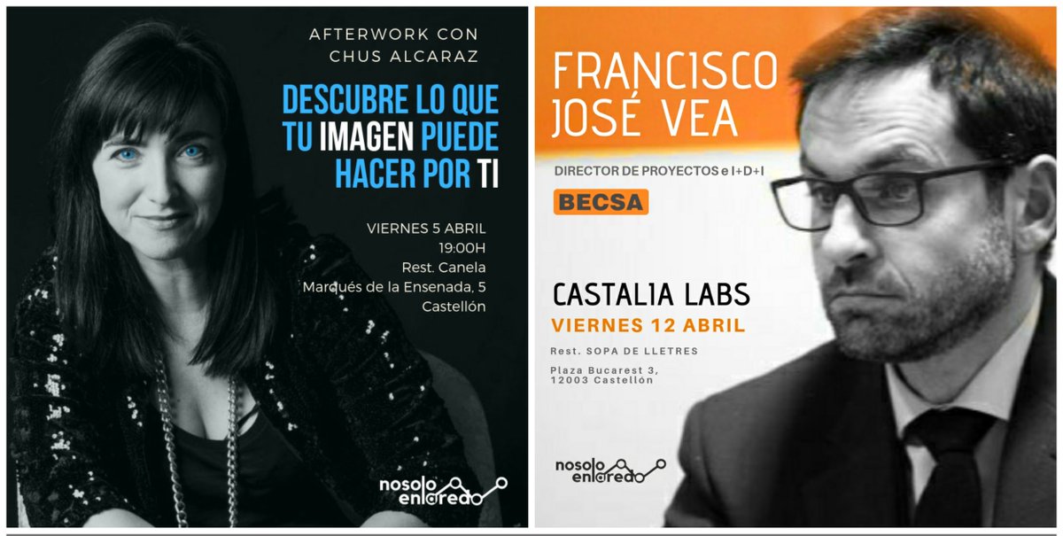 NoSoloEnLaRed's tweet photo. ¡Próximos Eventos: Taller de Chus Alcaraz y Castalia Labs con Fco. José Vea! - https://t.co/KSh8HgwNhL https://t.co/BJFLLOfnis