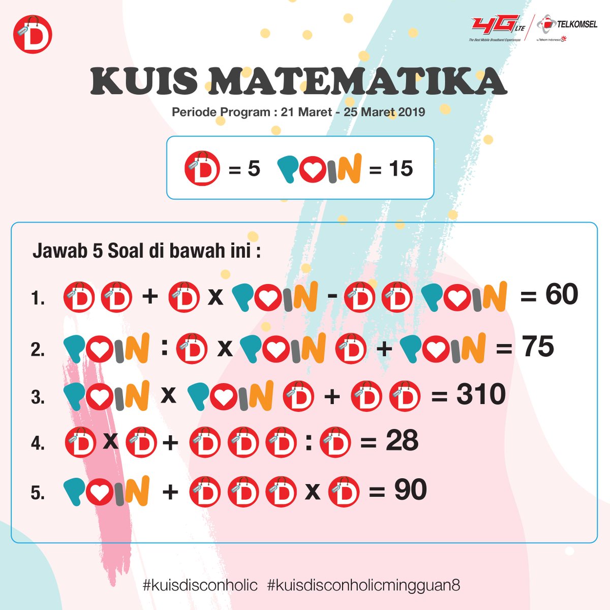 DiscOnHolic's tweet photo. Jawaban untuk kuis mingguan 8 disconholic. yang menjawab dengan benar semoga rezekinya bisa menang yaa dan jangan lupa untuk follow sosmed disconholic.😍 https://t.co/PgIprdN7Tq