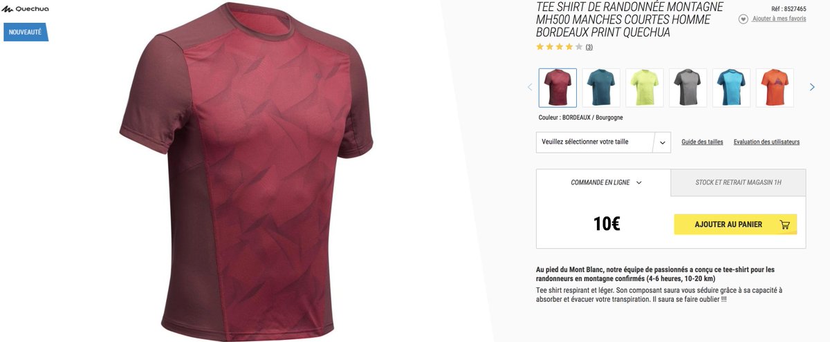 t shirt respirant decathlon