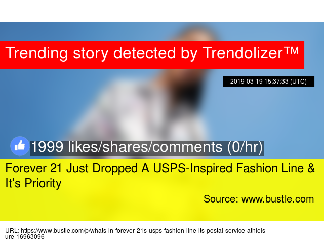 Wearablizer's tweet photo. Forever 21 Just Dropped A USPS-Inspired Fashion Line &amp; It's Priority https://t.co/eFJGWRxAJR https://t.co/zEcv9kMmM0