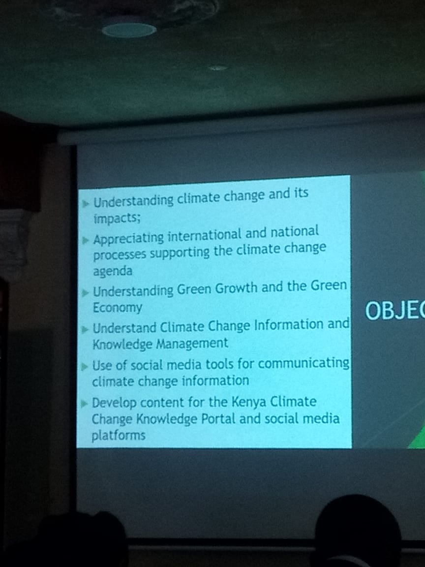 Attending the #climatechangeKE  sensitization. Here to learn more about the #ClimateChangeMatters with @KenCollective @potentash @sarulandi thanks to @BakeKenya , @Environment_Ke , UNDP , DANIDA.