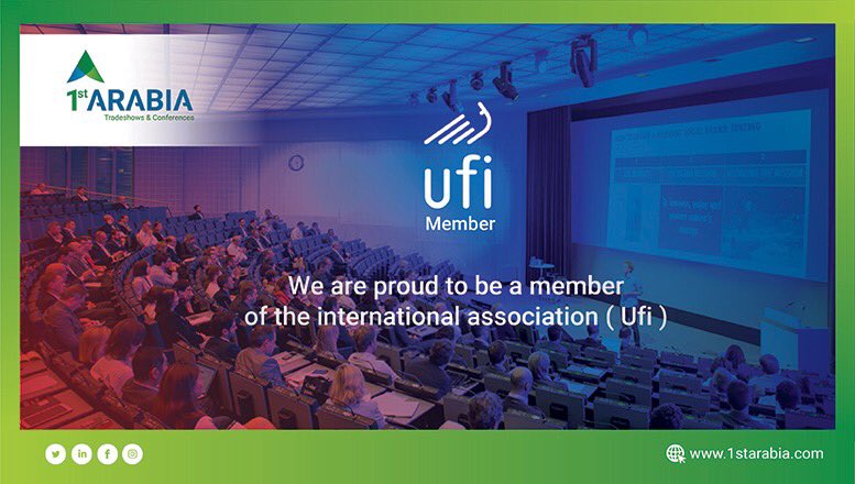 1starabia's tweet photo. UFI
Is the global association of the world’s leading tradeshow organizers and fairground owners, as well as the major national and international exhibition associations, and selected partners of the exhibition industry. 

#be_a_part #connect #local #international #1starabia #UFI https://t.co/u76QNE1u5m
