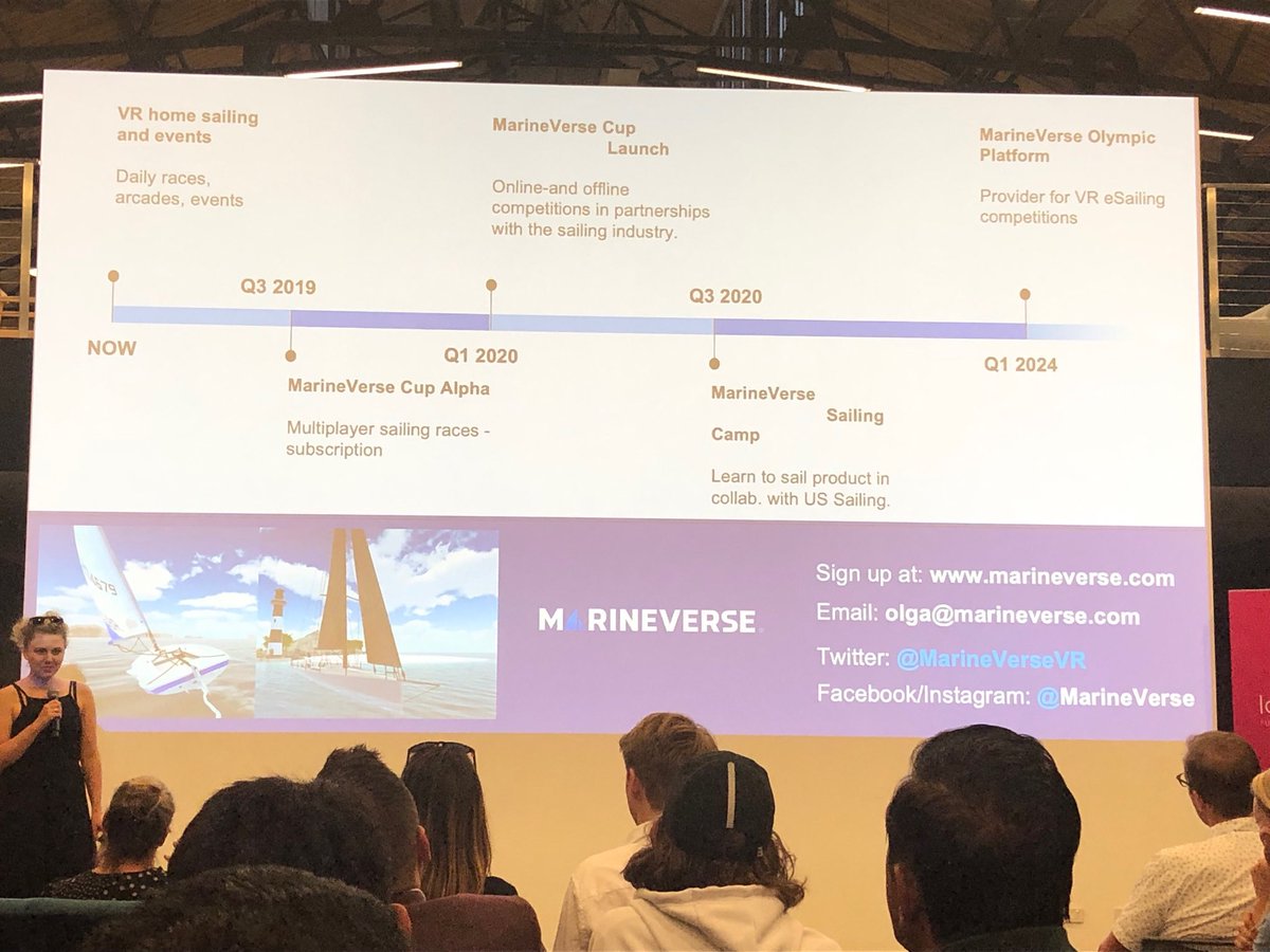 mylestehan's tweet photo. Awesome to see ⁦@MarineVerseVR⁩ pitching @ tonight’s SportsTech event hosted by the amazing ⁦@StartupVic⁩. Ambitious goals to become a global VR eSailing platform! https://t.co/a9ObgRyRzw