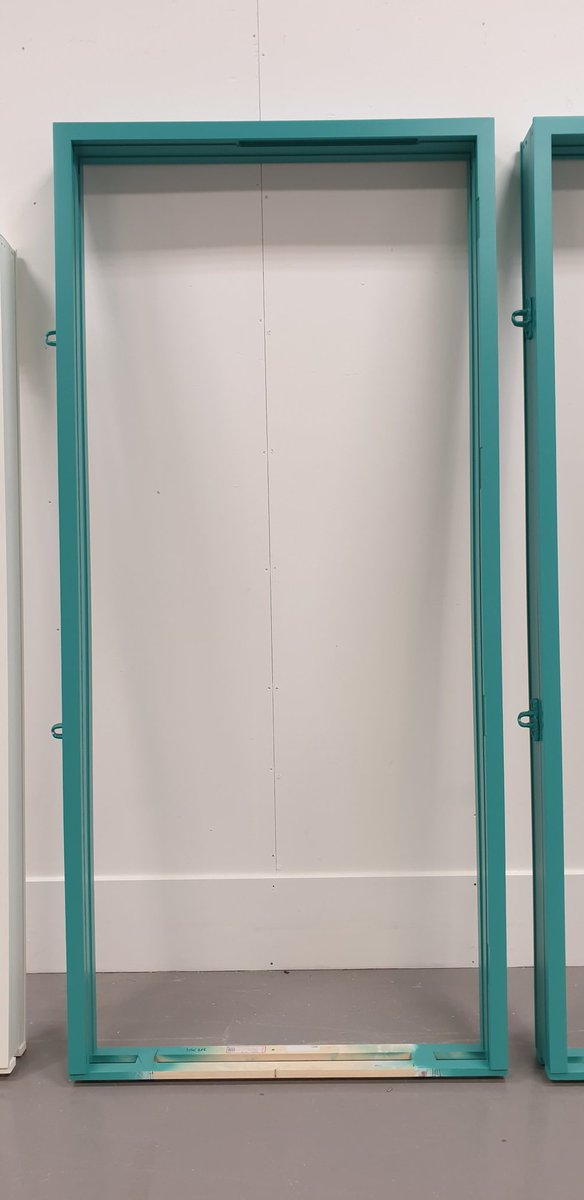 AJB_Group's tweet photo. #Teal coloured #door #frames for a prestigious #London project. #Livefromtheworkshop https://t.co/FcpqWRVElH