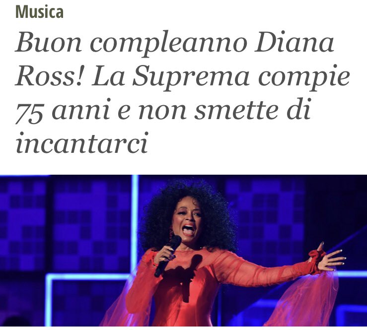 Diana Ross ha fatto sognare intere generazioni. HAPPY BIRTHDAY

 