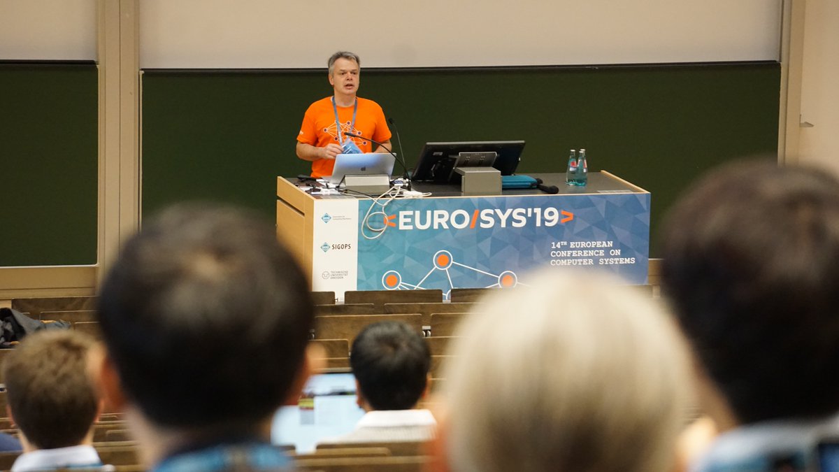 EuroSys_conf's tweet photo. #OpeningSession: #Eurosys19 General Chair Prof. Christof #Fetzer (Chair of Systems Engineering @tudresden_de) welcomes all attendees.
#Eurosys2019 https://t.co/eokeRdlBuH