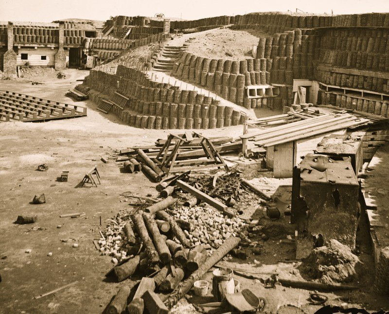 Wherever there was a need for temporary protection against enemy fire, gabions would be used. Where more permanent defences were needed, timber, stone and earth were used instead/6