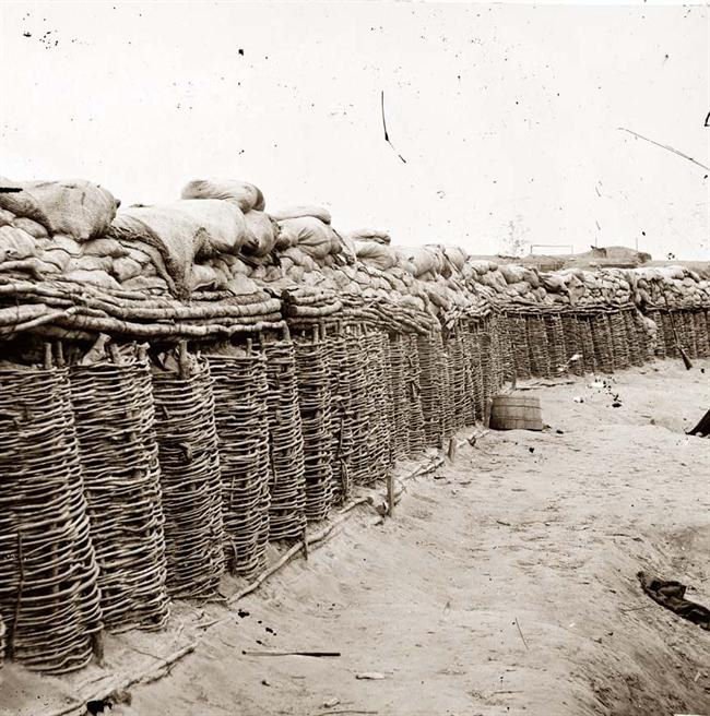 Wherever there was a need for temporary protection against enemy fire, gabions would be used. Where more permanent defences were needed, timber, stone and earth were used instead/6