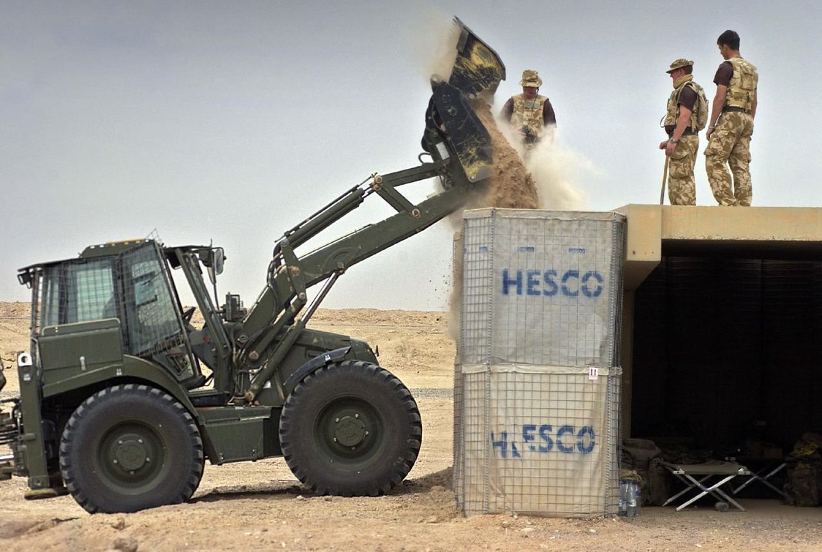 In the world of gabions, obviously Hesco, but also Defencell who might be a little less well known, they are both British though, continuing the long heritage of UK defence engineering innovation/18