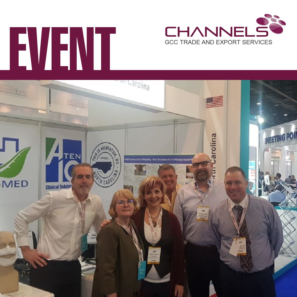 Our Managing Partner Anne Jafery was  with North Carolina exhibitors at Arab health 2019.