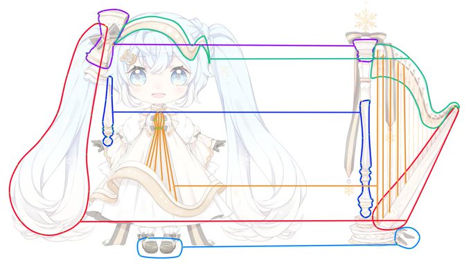 わかりにくいかもしれないですが、全てハープからのデザインです 