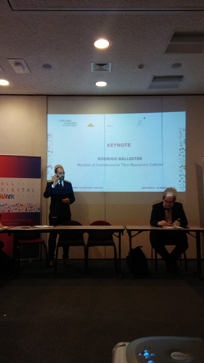 EAEA2020's tweet photo. 'Media literacy and critical thinking will be key' says Rodrigo Ballester of @TNavracsicsEU cabinet in his keynote. Happy to be attending this #alldigitalweek event with @lllplatform and @AllDigitalEU https://t.co/lHlR9XUyVx