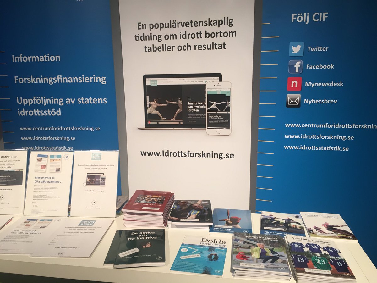 CIFofficial's tweet photo. Nyfiken på idrottsforskning? Besök CIFs monter på #ForteTalks2019 https://t.co/zjs78xJ8SP