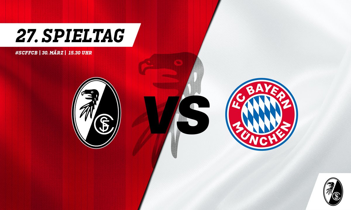 Sc Freiburg Am 27 Spieltag Empfangt Unser Sport Club Den Fcbayern Seid Ihr Am Samstag Im Stadion Scffcb