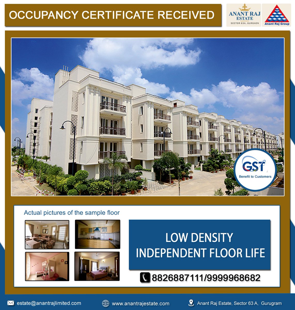 anantrajestate1's tweet photo. A home changes everything
Low Density Independent Floor Life
Anant Raj Estate,Sector63 A,#Gurugram
Feel Free to Contact US Anytime
@ 8826887111/9999968682
E-mail:estate@anantrajlimited.com
Visit:https://t.co/GxzWUvIcDL
#realestate #flooringurgaon #plotsingurgaon #independentfloor https://t.co/U7XjpFiIAB